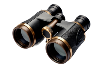 Binoculars. isolated object, transparent background