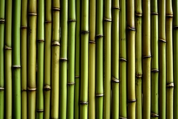 Fototapeta premium Natural Green Bamboo Texture or Pattern Background, AI Generative