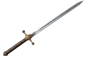 Broadsword. isolated object, transparent background