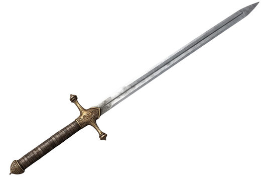 Broadsword. isolated object, transparent background