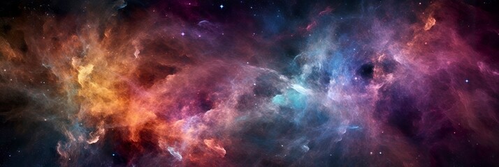 Fototapeta na wymiar image of an expanding universe. shot from far away with many colours, beautiful, AI Generative