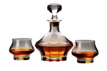 Decanter set. transparent background