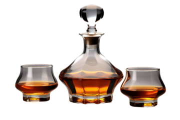 Decanter set. transparent background