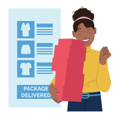 woman-order-package-delivered-clothes-in-flat-illustration