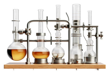 Distillation apparatu. isolated object, transparent backgrounds