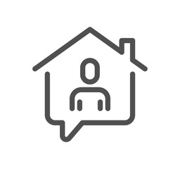 Work place related icon outline and linear vector.