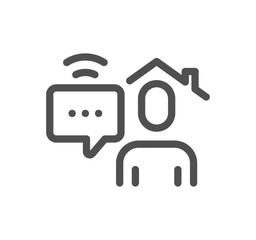 Work place related icon outline and linear vector.