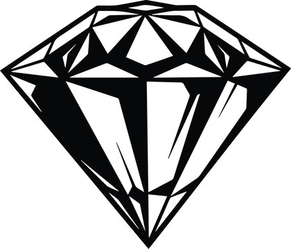 Diamond Logo Monochrome Design Style