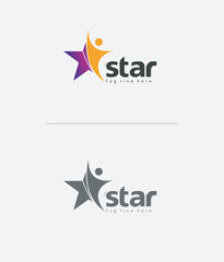 Star logo and vector icon. Users can any type of company logo.