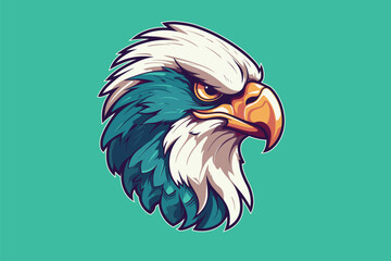 eagle head mascot logo vector illustration design template on white background.