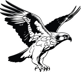 osprey Logo Monochrome Design Style