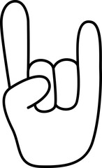 Hand line icon. Hand icon simple cartoon style. Hand vector element.