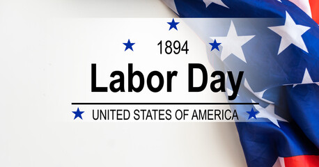 American Labor day greeting card illustration.
