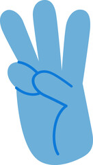 Hand flat icon. Hand icon simple cartoon style. Hand vector element.