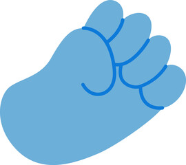 Hand flat icon. Hand icon simple cartoon style. Hand vector element.