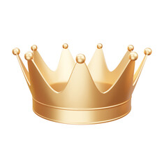 Golden crown 3d rendering illustration