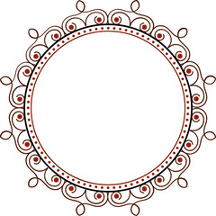 Calligraphic ornamental frame design svg
