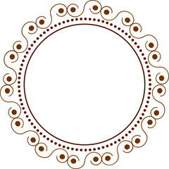 Calligraphic ornamental frame design svg