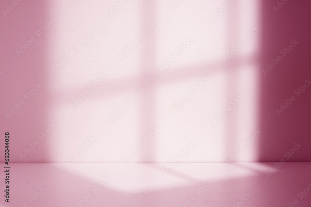 Poster room with natural window shadow for product display