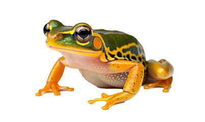 Obraz premium frog on white background HD 8K wallpaper Stock Photographic Image