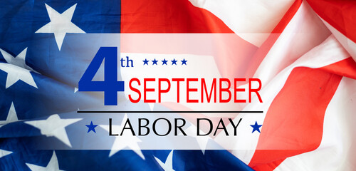 Fototapeta na wymiar Happy Labor Day, USA logo design 