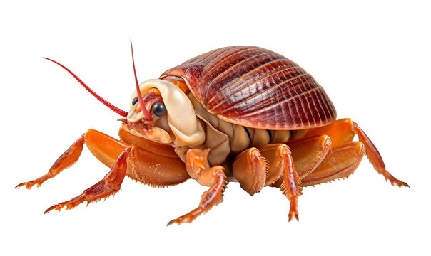 cockroach on white background HD 8K wallpaper Stock Photographic Image