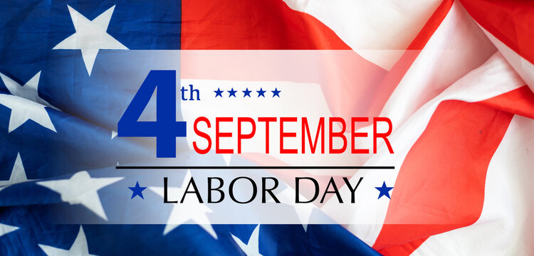 Happy Labor Day, USA logo design 