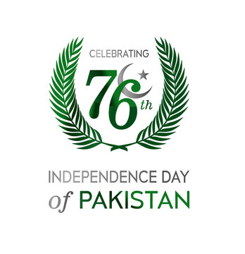 Celebrating 76th year Pakistan anniversary. 14 August Happy Independence Day Pakistan.