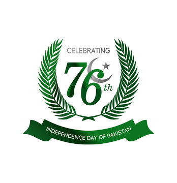 Celebrating 76th year Pakistan anniversary. 14 August Happy Independence Day Pakistan.