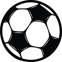Soccer Ball Logo Monochrome Design Style