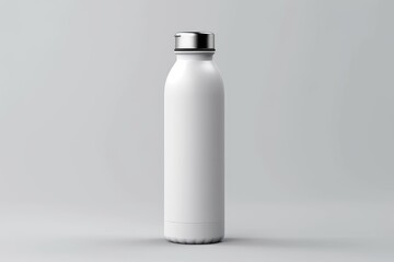A white beverage bottle packaging for mockup, product packaging for beverage bottles