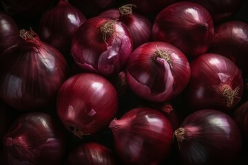 Red onions. Generate Ai
