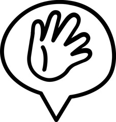 Messenger line icon. Messenger icon simple cartoon style. Messenger vector element.