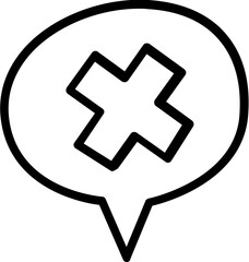 Messenger line icon. Messenger icon simple cartoon style. Messenger vector element.