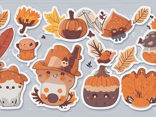 Funny Autumn Stickers