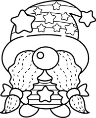 Gnome for coloring page