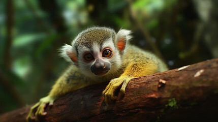 Obraz premium tailed lemur HD 8K wallpaper Stock Photographic Image