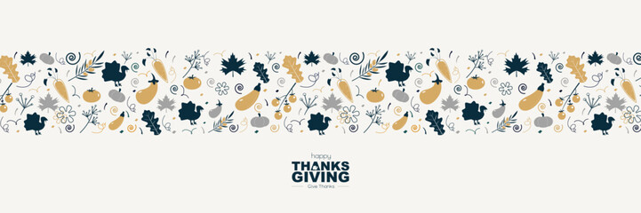 Happy Thanksgiving card. Modern design. 