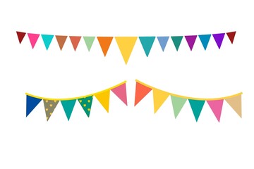 garlands party decorative isolated icon on white background