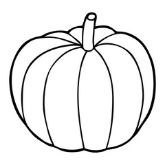 pumpkin outline vector illustration