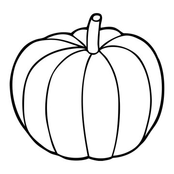 pumpkin outline vector illustration