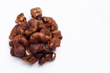 Sour tamarind on white background.