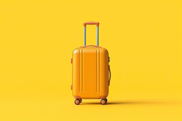 a suitcase in the minimalist style render isolated background