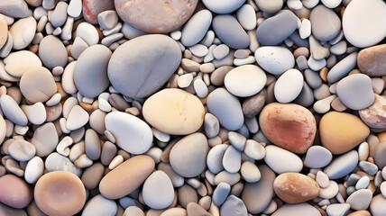 Beach pebble stones background. Generative ai design. - Powered by Adobe
