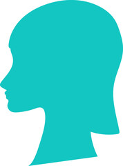 여성 얼굴 실루엣