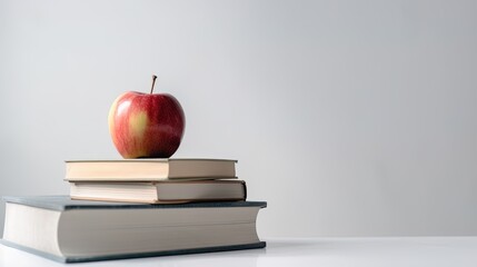 Apple on Books. Lose Weight learning dieting and calories control.
