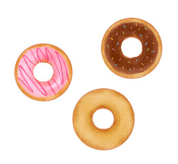 donuts sweet dessert watercolor
