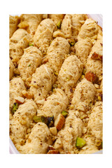 Halva Turkish sweet made from sunflower seeds