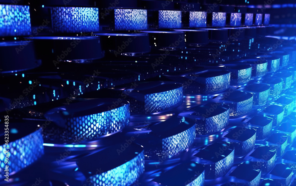 Aufkleber computer server room,created with generative ai tecnology.