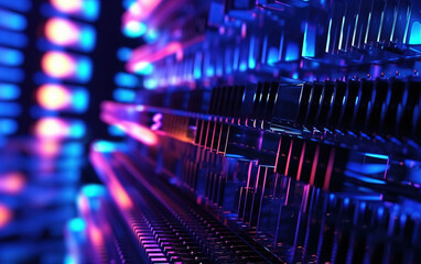 Computer Server room,created with generative ai tecnology.